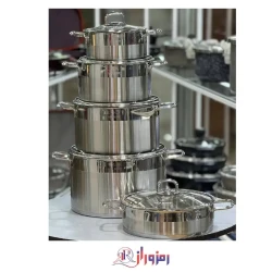 سرویس قابلمه 10 پارچه استیل لایف اسمایل P12